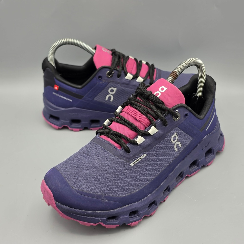 On Running Shoes Womens 6.5 Purple Pink Cloudultra Waterproof Trail 74.98275